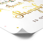 Pumkin Baby Dusche Rosa und Gold Party Zeichen Poster (Ecke)