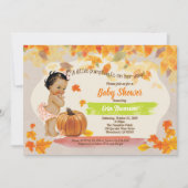 Pumkin-Baby-Dusche rustikale Vintage Fall Einladung (Vorderseite)