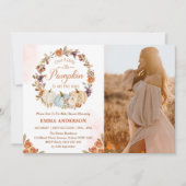 Pumkin Baby Showdusche Orange Party Einladung (Vorderseite)