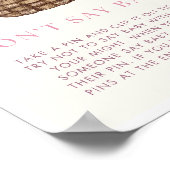 Pumkin Baby Shower Say Baby Game Sign Poster (Ecke)