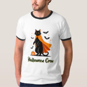 Pumkin Black Cat Halloween T - Shirt (Vorderseite)