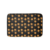 Pumkin Candy Bucket Pattern Orange Black Badematte (Vorderseite)