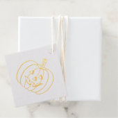 Pumkin Face Gold Foil Halloween Geschenkanhänger (Mit Box)
