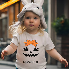 Pumkin Face Niedlich Girl Custom Halloween Kleinki Baby T-shirt
