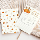 Pumkin Fall Baby Predictions Advice Game Card Einladung