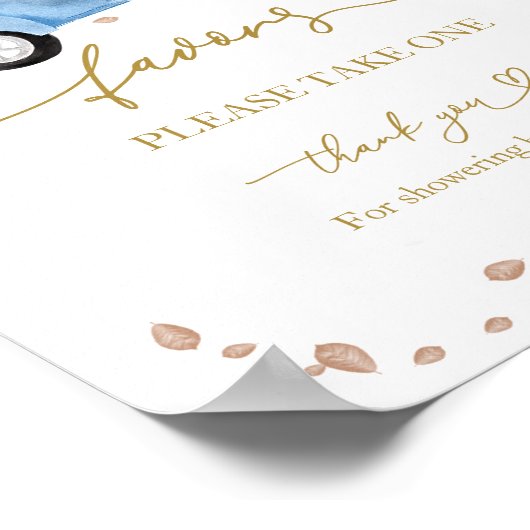 Pumkin Fall Boy Baby Duwer Favorit Schild (Ecke)