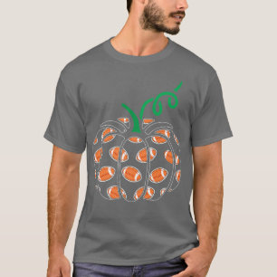 Pumkin Football Lazy Halloween Kostüm Cool Sport T-Shirt