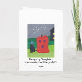 Pumkin Ghost und Wizard Cat Halloween Karten (Rückseite)