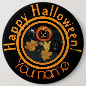 Pumkin Halloween Dekoration Button (Vorderseite)