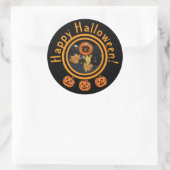 Pumkin Halloween Dekoration Runder Aufkleber (Tasche)
