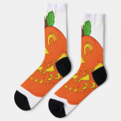 Pumkin-Jack-o-Latern-Socken Socken (Linkes Detail)