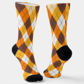 Pumkin Orange Prüfmuster Socken (Gewinkelt)