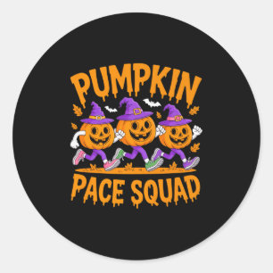 Pumkin Pace Squad Runner Costume Halloween Runnin Runder Aufkleber