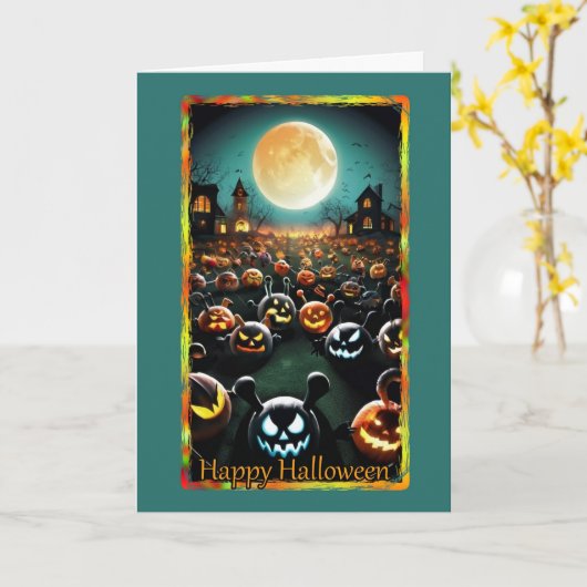 Pumkin Patch Halloween Card Karte (Gelbe Blume)