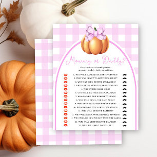 Pumkin Pink Bug Babydusche Mommy oder Papa Game
