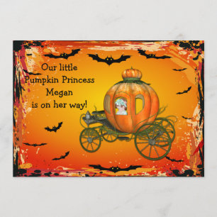 Pumkin Princess Halloween Girl Babydusche Einladung