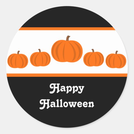 Pumkin Row Halloween Stickers (Vorderseite)