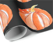 Pumkin schwarz-orange Halloween Thema Geschenkpapier (Rolleneckpunkt)