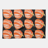 Pumkin schwarz-orange Halloween Thema Geschirrtuch (Horizontal)