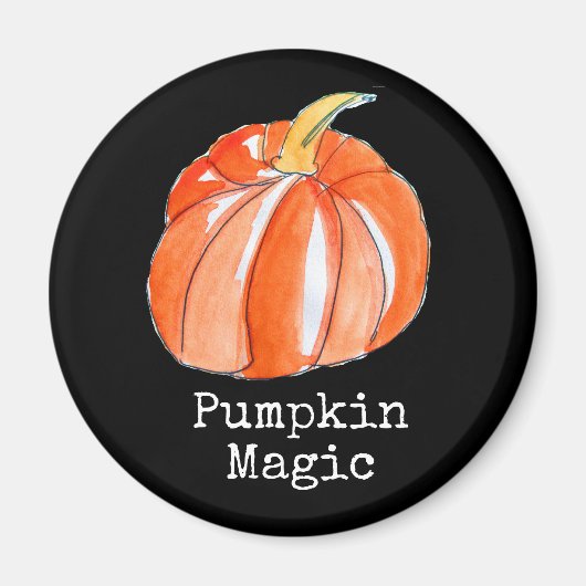 Pumkin schwarz-orange Halloween Thema Magnet (Vorne)