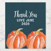 Pumkin schwarz-orange Halloween Thema Weinetikett (Einzelnes Label)