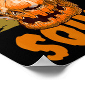 Pumkin Skull Halloween Spooky Squad Graphic Men Poster (Ecke)