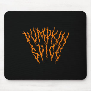 Pumkin Spice Fun Heavy Black Metal Music Hallowee Mousepad