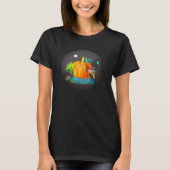 Pumkin Spirit Magic Fun Halloween Animals & Moon T-Shirt (Vorderseite)