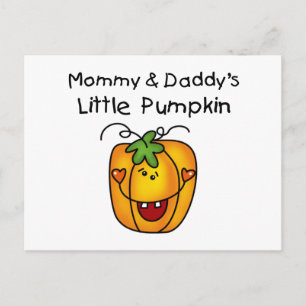 Pumkin-Tshirts und Geschenke von Mommy und Daddy Postkarte