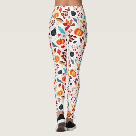Pumkin und Blätter Leggings (Rückseite)