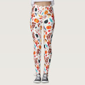 Pumkin und Blätter Leggings (Vorderseite)