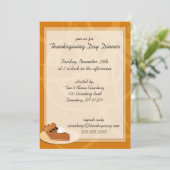 Pumkpin Pie Erntedank Dinner Einladungen (Stehend Vorderseite)