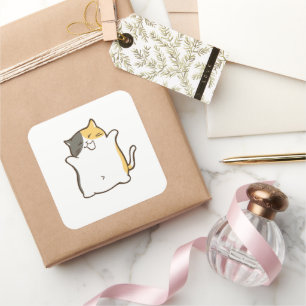 Pummelige Dreifarbenkatze - Kawaii Aufkleber