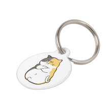 Pummelige Dreifarbige Katze - Kawaii Aufkleber