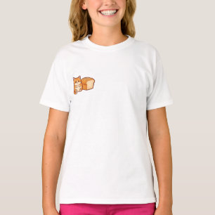 Pummelige Ginger Tabby und Laib Brot Kinder T-Shirt