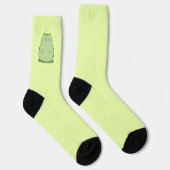 Pummelige Matcha-Grüne Katze Socken (Rechts)