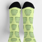 Pummelige Matcha-Grüne Katze Socken (Oben)