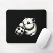 Pummeliger Hamster mit Fußball Ll Cartoon Kawaii Mousepad (Mit Mouse)