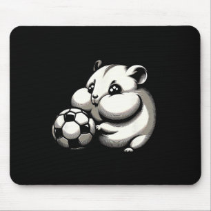 Pummeliger Hamster mit Fußball Ll Cartoon Kawaii Mousepad