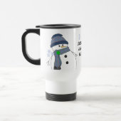 Pummeliger Schneemann mit Spruch Reisebecher (Links)