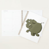 Pummeliger süßer Elefant Graues Dschungeltier Planer (Anzeige)