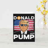 Pump Bitcoin Funny Trump 2024 Crypto Karte (Gelbe Blume)