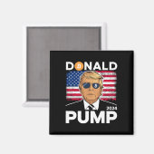 Pump Bitcoin Funny Trump 2024 Crypto Magnet (Vorderseite/Rückseite)