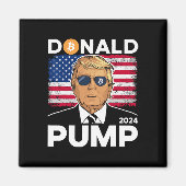 Pump Bitcoin Funny Trump 2024 Crypto Magnet (Vorne)
