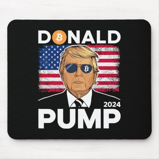 Pump Bitcoin Funny Trump 2024 Crypto Mousepad (Vorne)