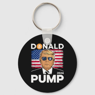 Pump Bitcoin Funny Trump 2024 Crypto Schlüsselanhänger