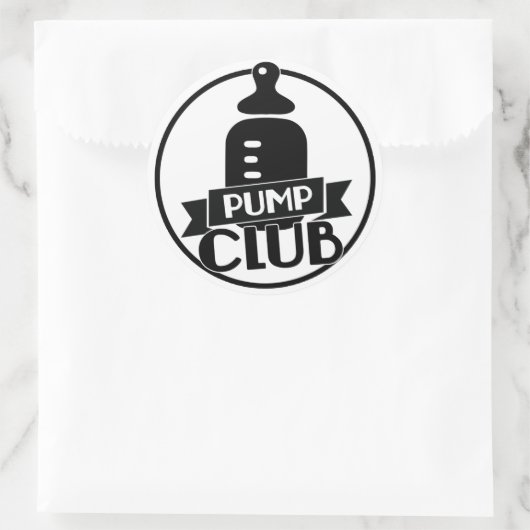 Pump Club Runder Aufkleber (Tasche)