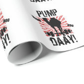 Pump Day Bodybuilding Camel Wrapping Paper Geschenkpapier (Rolleneckpunkt)