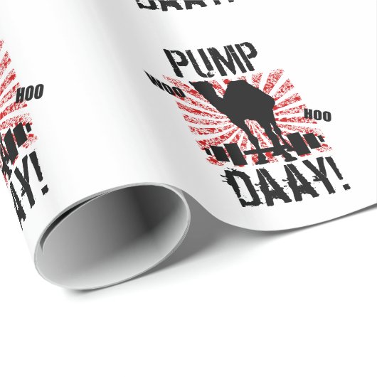 Pump Day Bodybuilding Camel Wrapping Paper Geschenkpapier (Rolleneckpunkt)