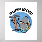 Pump Eisen Funny Exercise Puff Poster (Vorne)